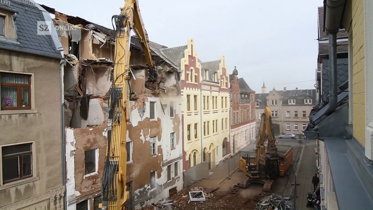 Hausabriss an der Harthaer Goethestra&szlig;e