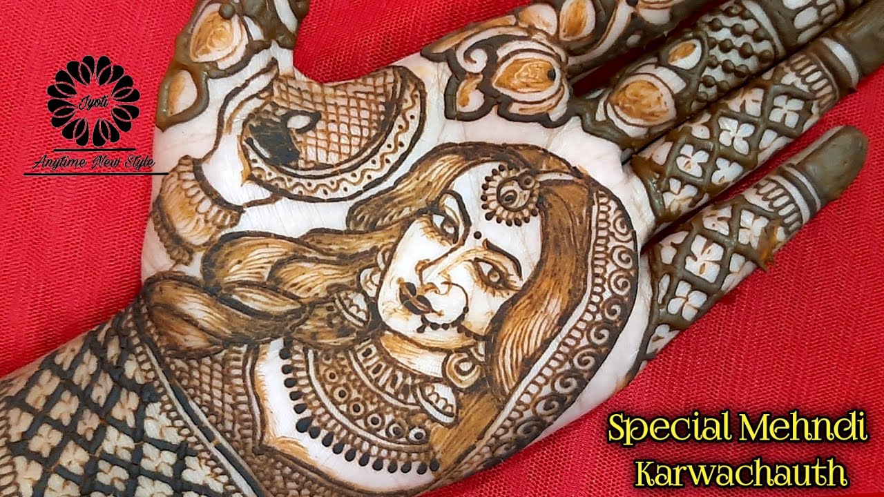 Karawa Chauth Mehndi Design/ Simple Dulahan Mehndi Design/bride making using henna/new mehndi design