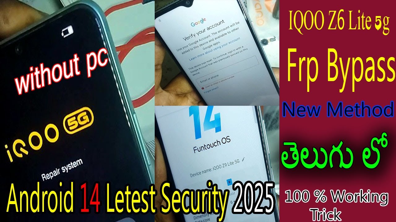 All IQOO FRP Bypass Android 14 | New Method | All IQOO Google Account Bypass Without Pc | 100% OK