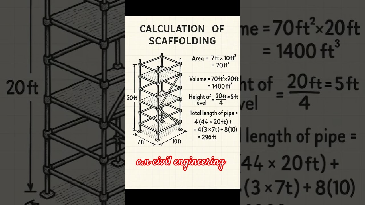 Calculation of Scaffolding #shortsvideo #shorts #shortsviral #shortsfeed