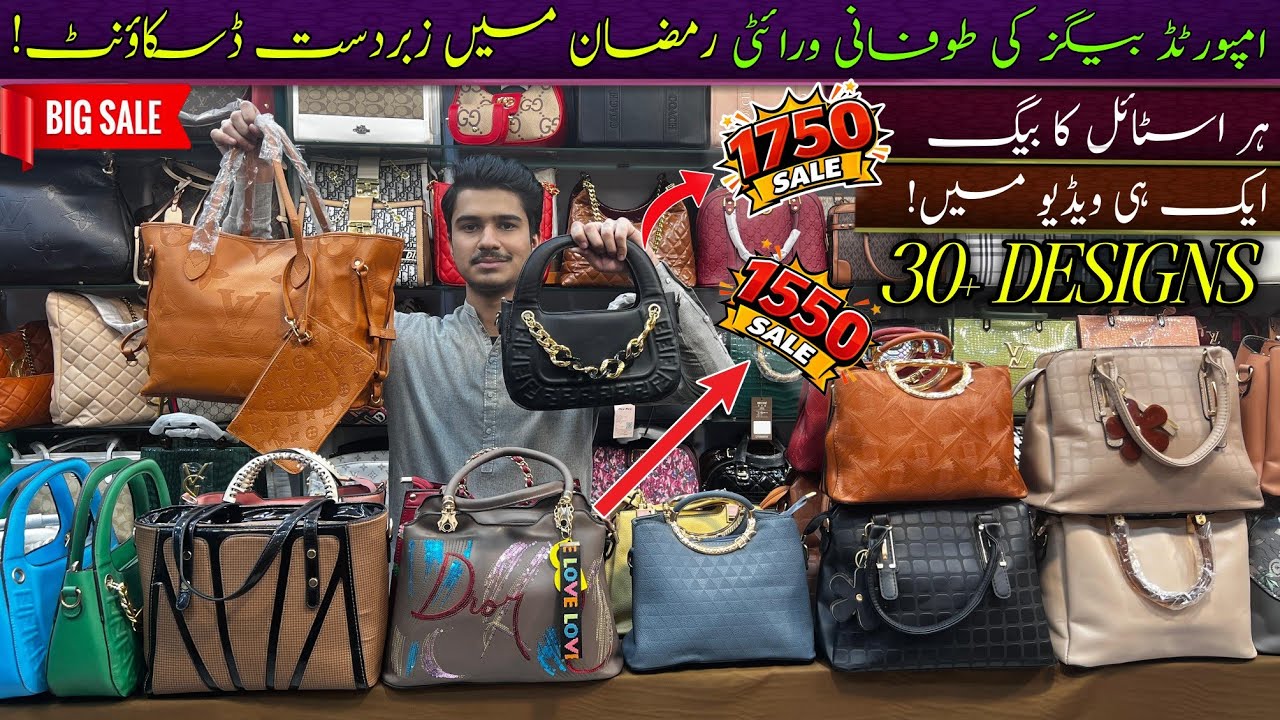 Big Clearance Sale on all Imported Bags starting from just 995/- pkr #handbagsale #eidshopping 