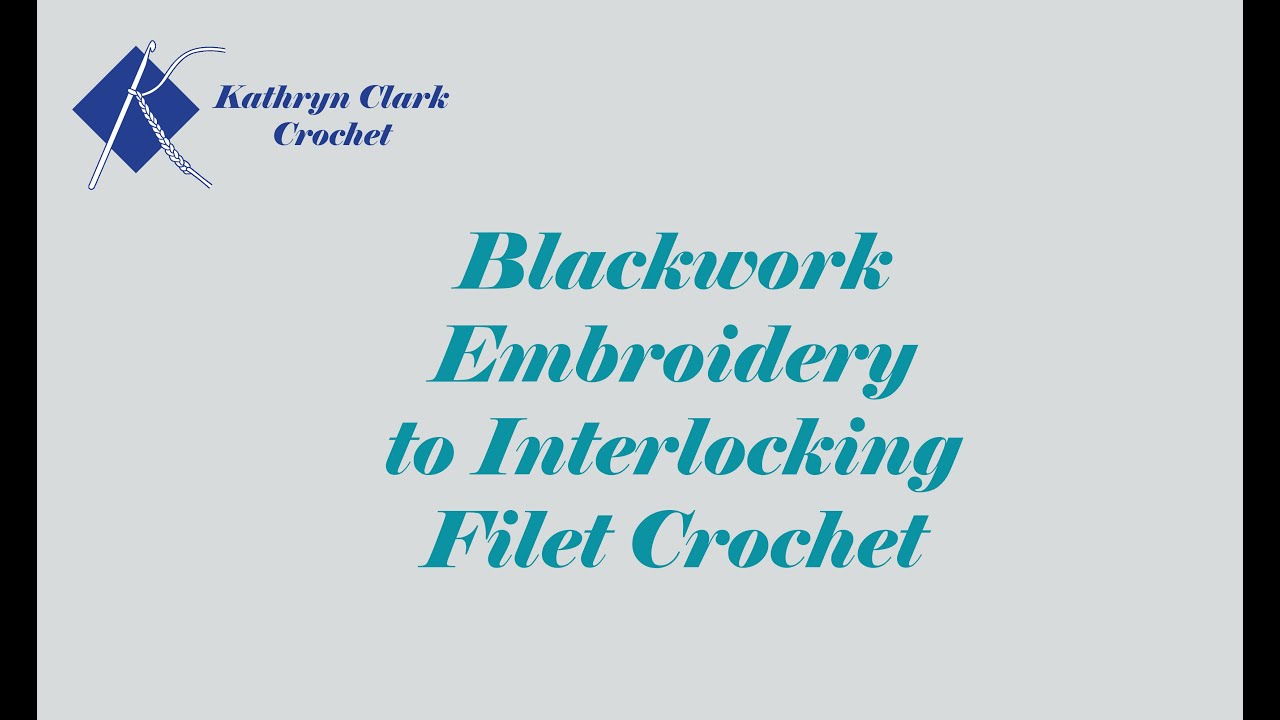 Blackwork Embroidery to Interlocking Filet Crochet