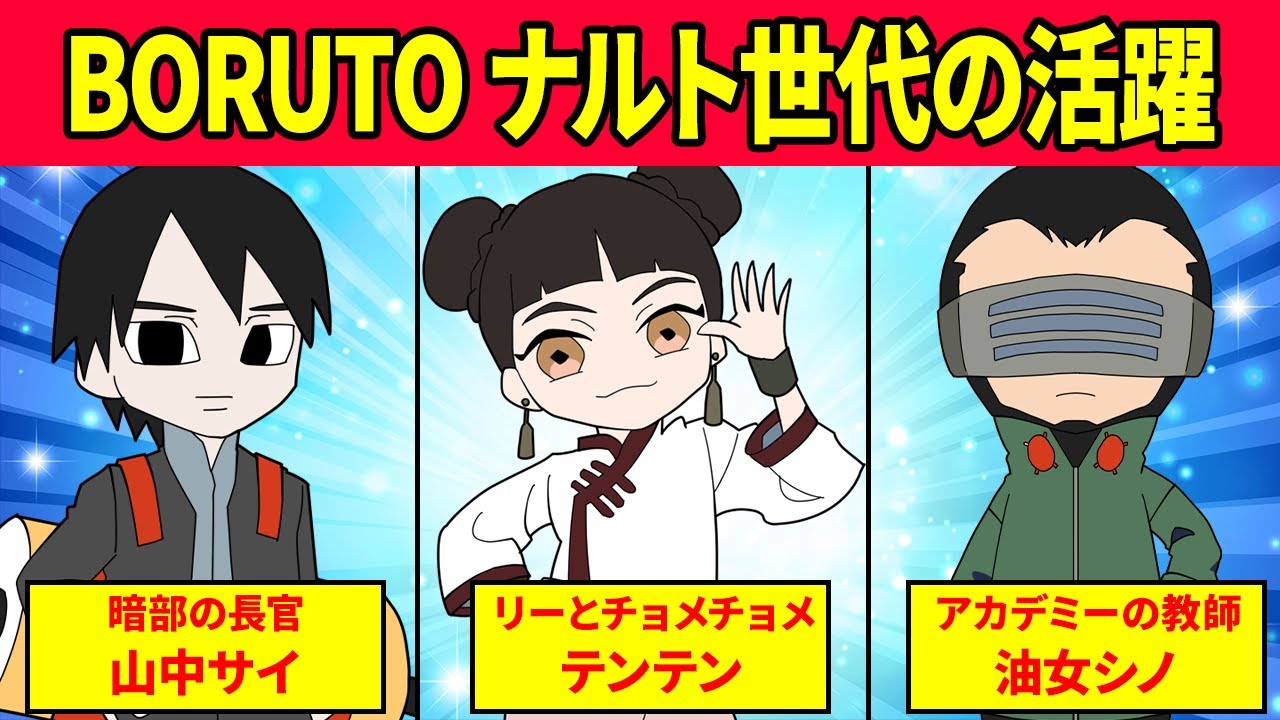ナルトの同期はBORUTOでどんな大人になってる？まとめてみたってばよ！【ボルト考察】