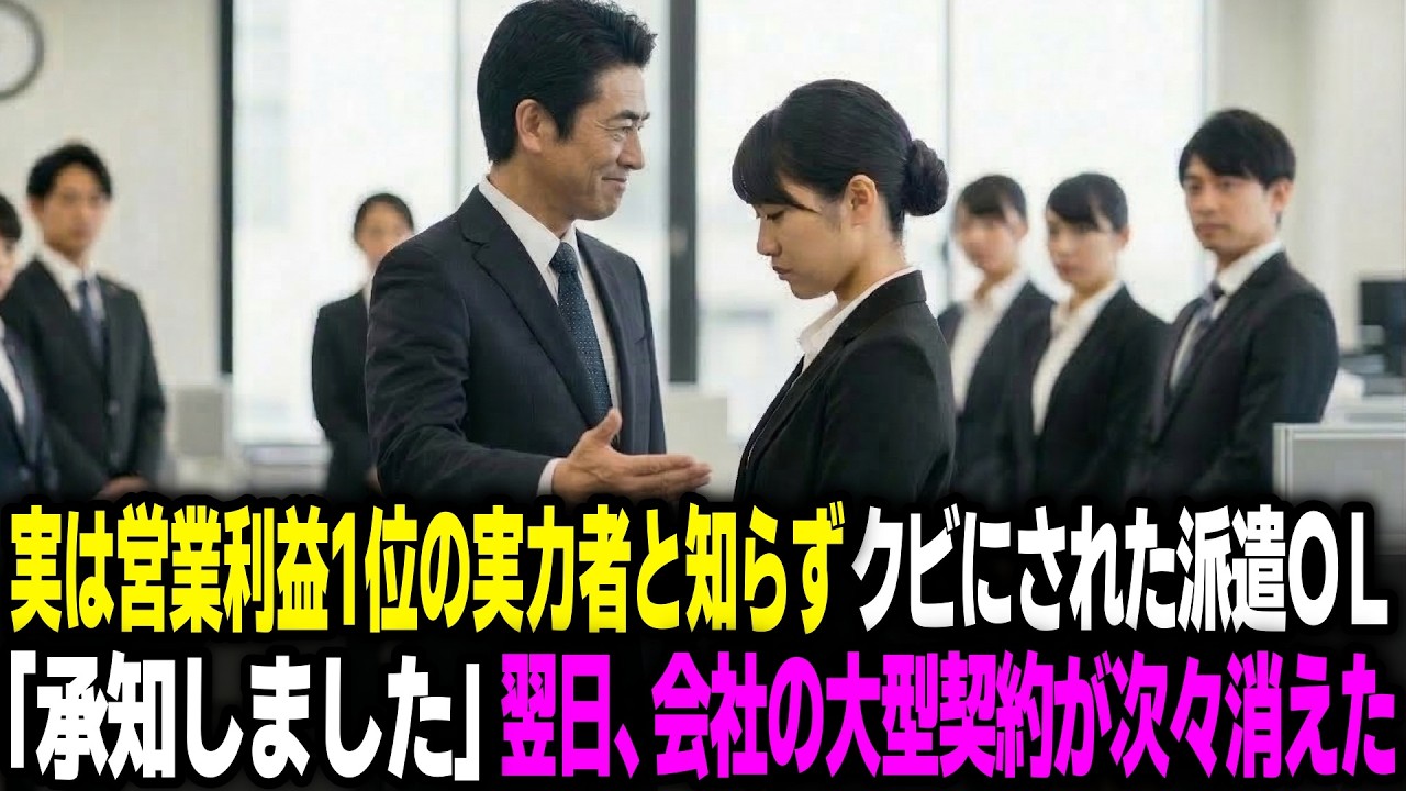 実は営業利益1位と知らず地味派遣OLをクビに…「承知しました」翌日、会社の大型契約が次々消えた
