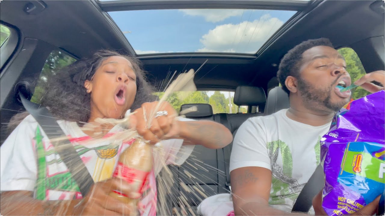 EXPLODING SODA PRANK ON ANGRY WIFE IN THE CAR !!!! *FUNNY*