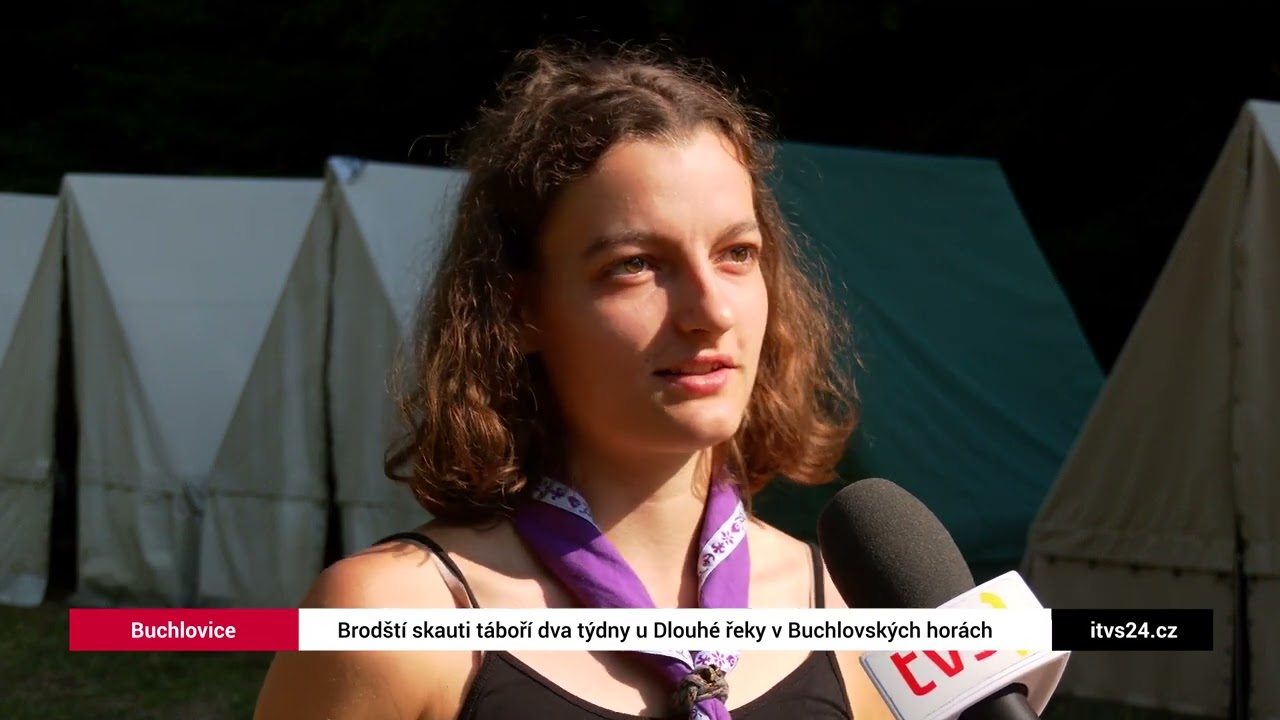 Brodští skauti táboří dva týdny u Dlouhé řeky v Buchlovských horách (TVS)