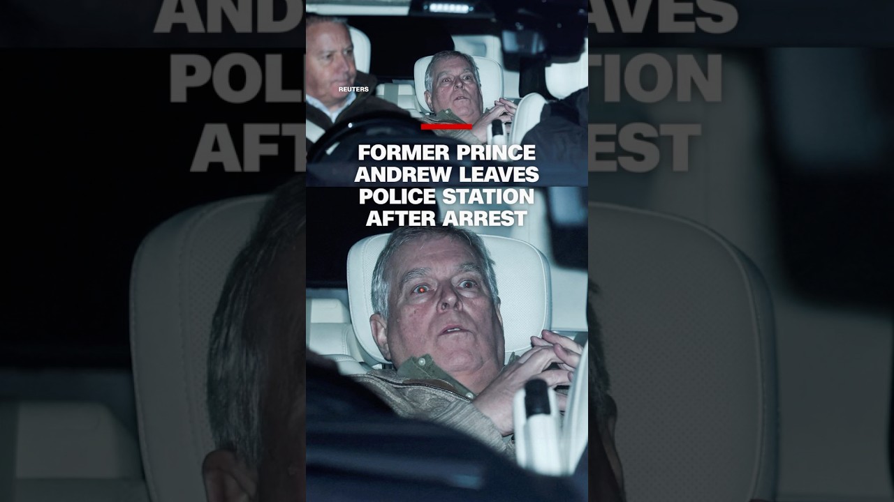Former Prince Andrew leaves police station after arrest