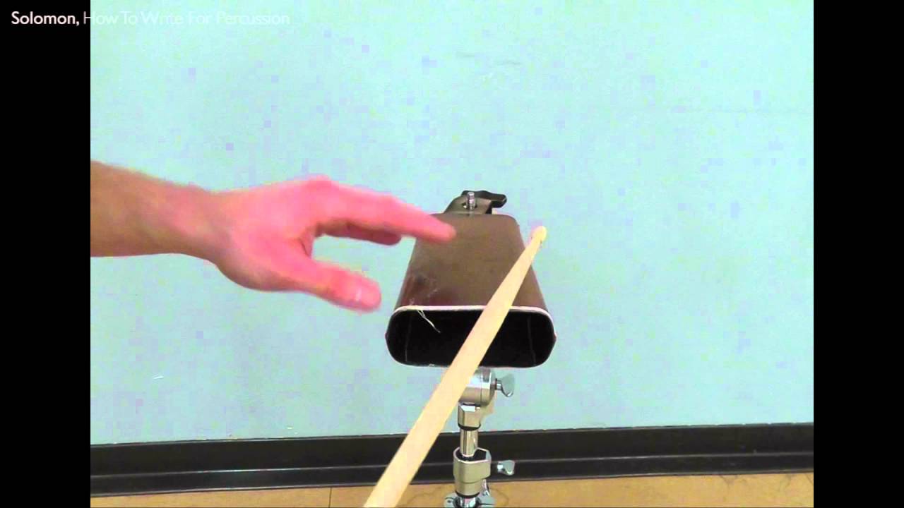 From Samuel Z. Solomon, How To Write For Percussion, Video 1.k CompCowbell/ImproCowbell