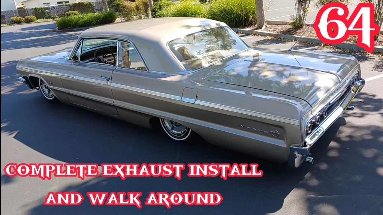 1964 Chevy Impala SS exhaust install & walk around
