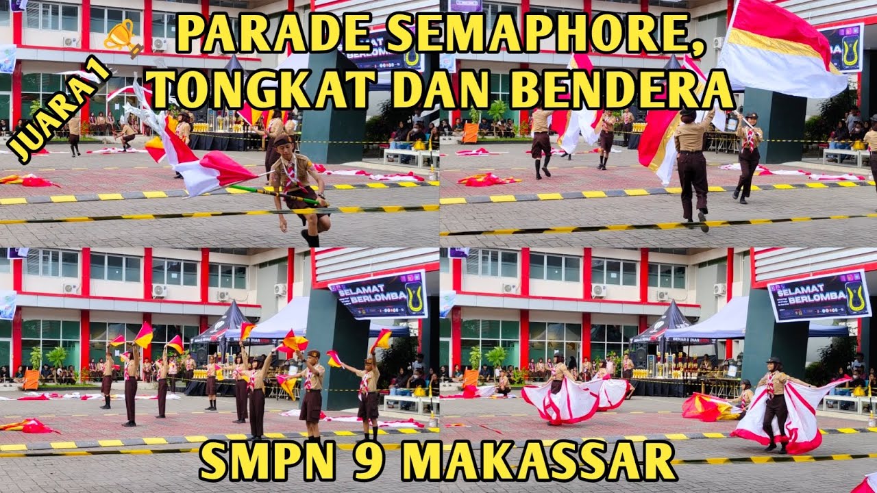 JUARA 1 PARADE SEMAPHORE, TONGKAT DAN BENDERA SMPN 9 MAKASSAR DI EVENT USC Xll 2024 #parade #scout