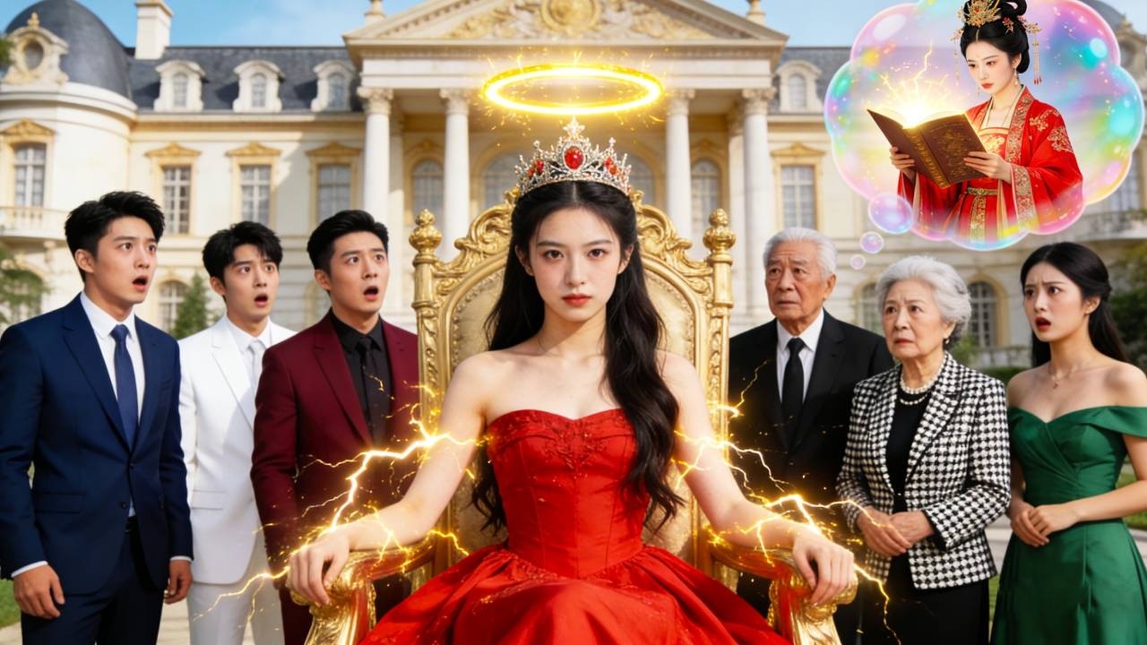 皇后穿越現代，竟成為冷面總裁的替嫁新娘！被全家偷聽心聲後，她智鬥惡女，解災除患，成全家團寵啦！