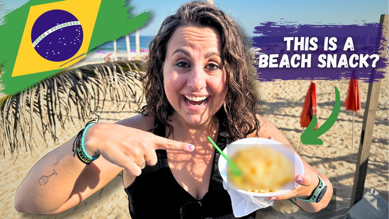 I can’t believe this is a POPULAR STREET FOOD in Brazil 🇧🇷 (Rio De Janeiro Beach Snacks)