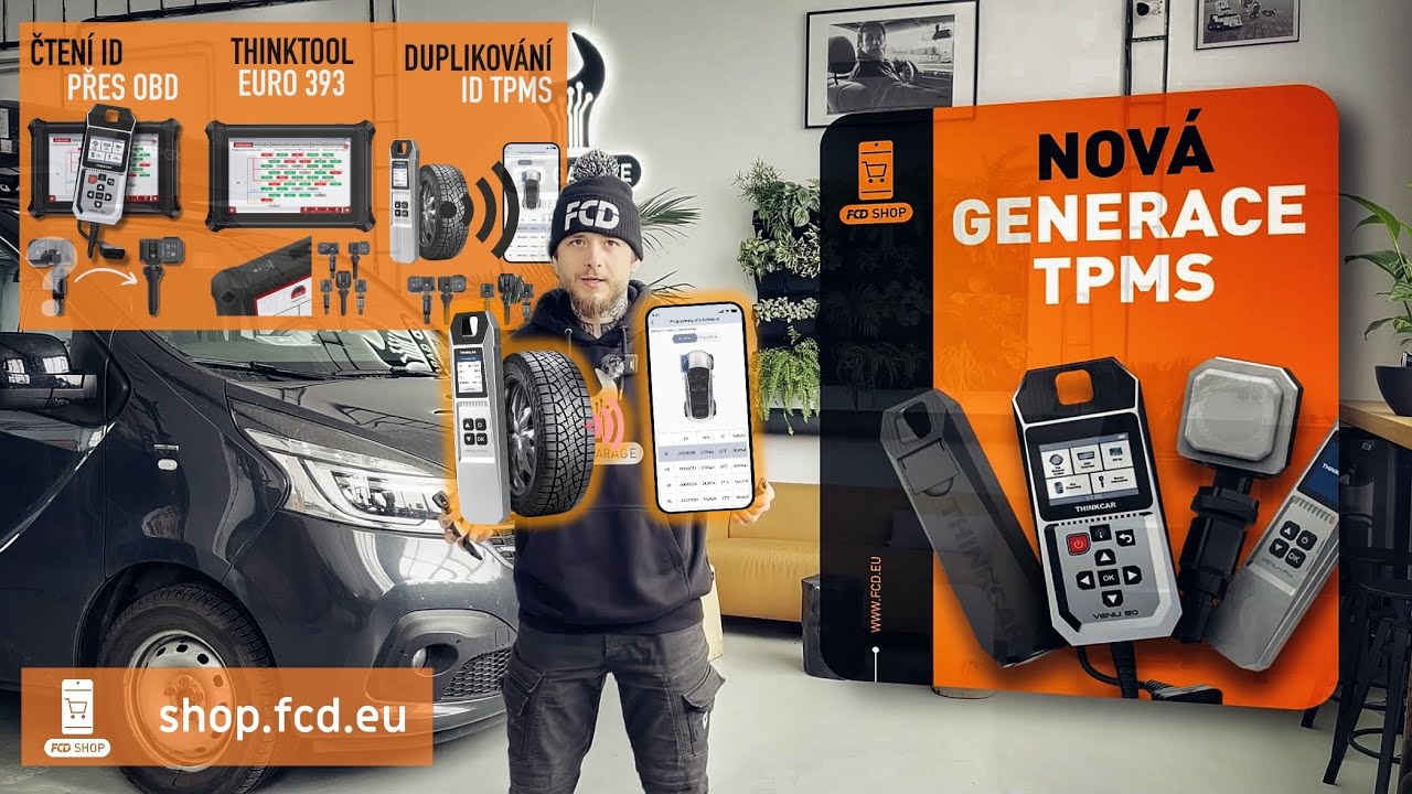 TPMS senzory, ventilky a diagnostika.