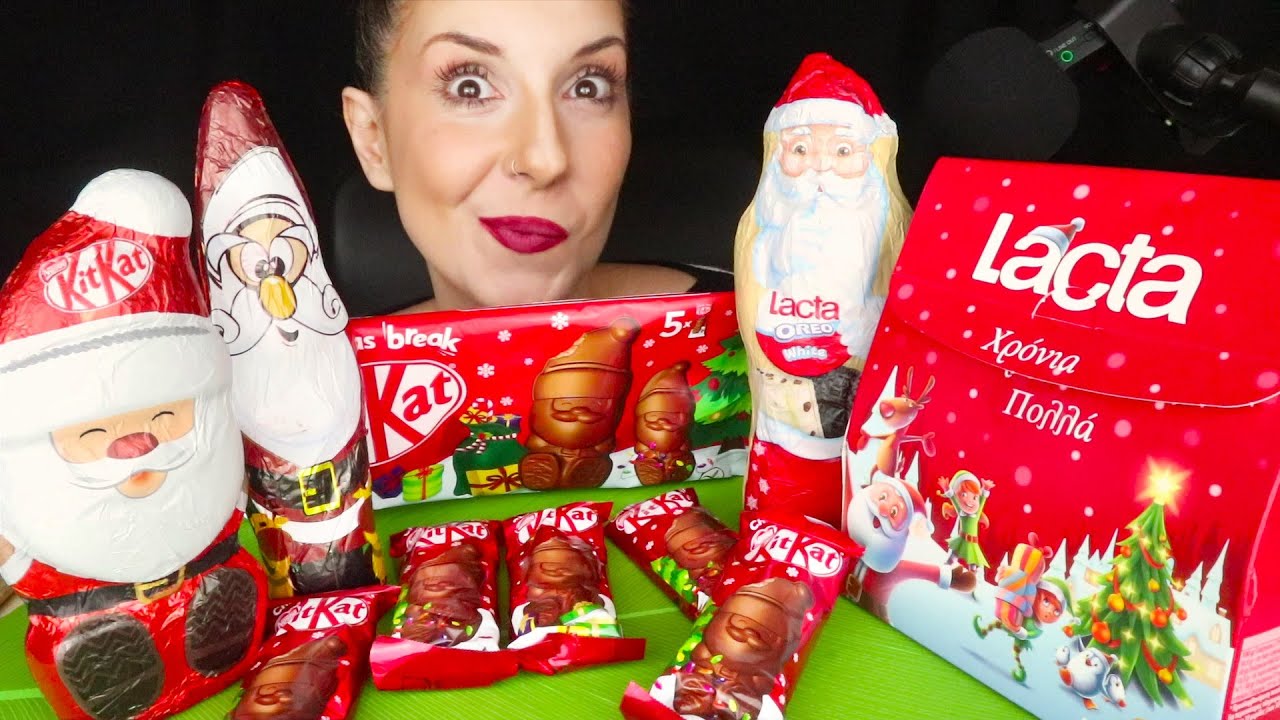 NOT A VERY RELAXING ASMR VIDEO 😋 - Christmas Chocolate Treat Review 🎄