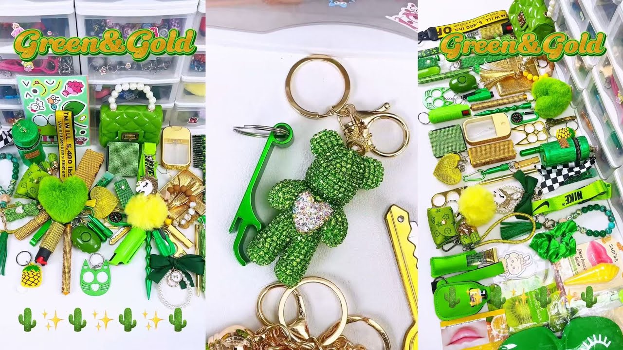 Green & Gold #selfdefenseplug #safetykeychains #asmr #linkinbio #mysteryscoop #safetykeychains #gift