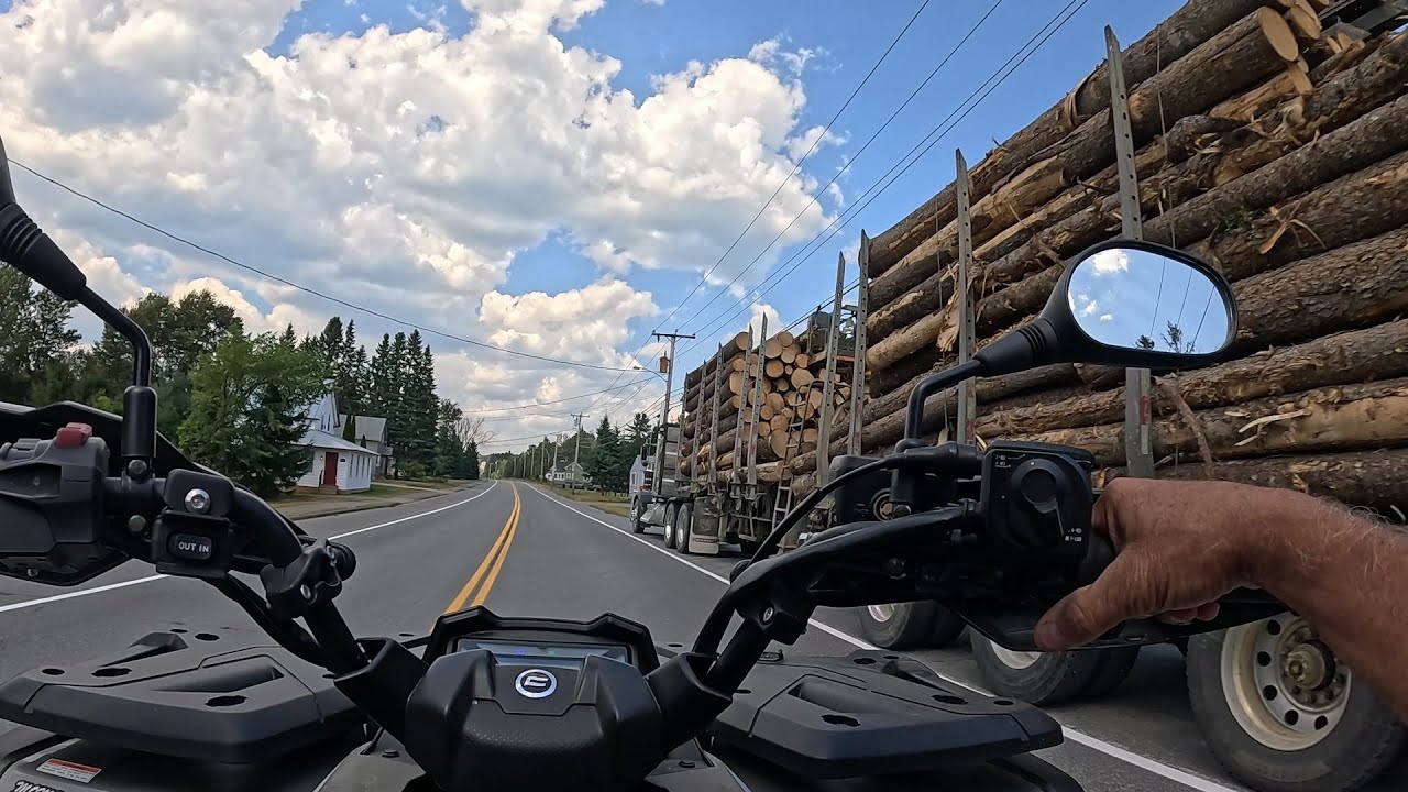 ☀️🫎DRIVING THROUGH DOWNTOWN JACKMAN, MAINE | CFORCE 600 ATV 4X4
