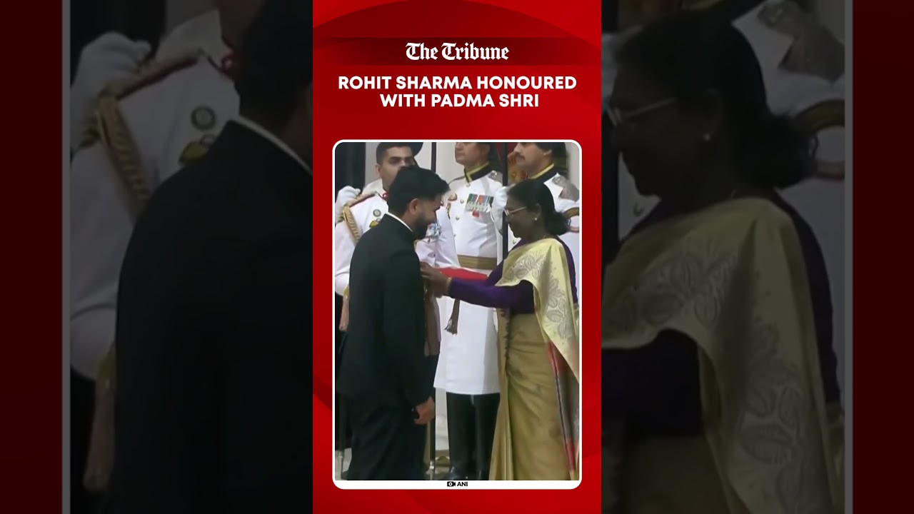 Rohit Sharma Receives Padma Shri from President Droupadi Murmu at Rashtrapati Bhavan