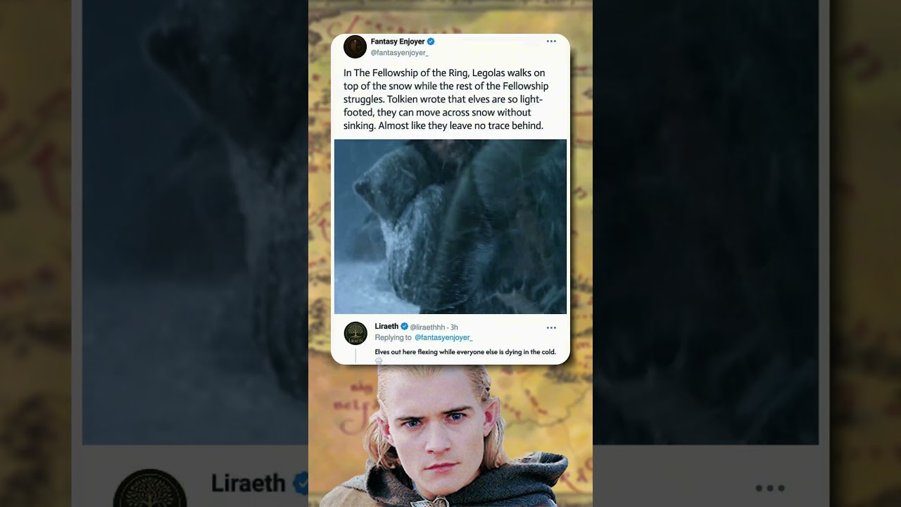 Legolas casually flexing in the snow ❄️ | #fantasy #movie #lotr