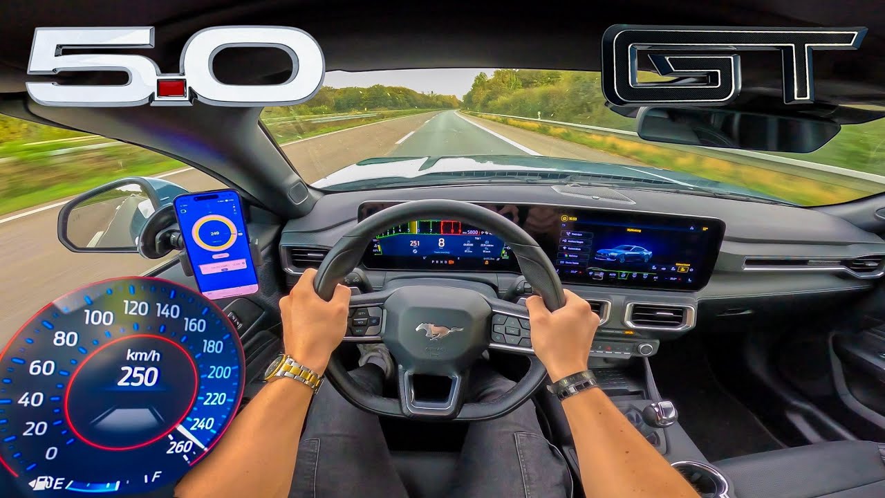 2025 FORD MUSTANG GT V8 // TOP SPEED AUTOBAHN (No Speed Limit) POV BY DUTCHCARS