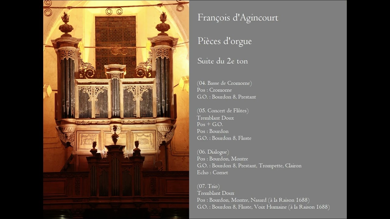 Suite du Deuxième Ton, Pièces d'orgue, François d’Agincourt