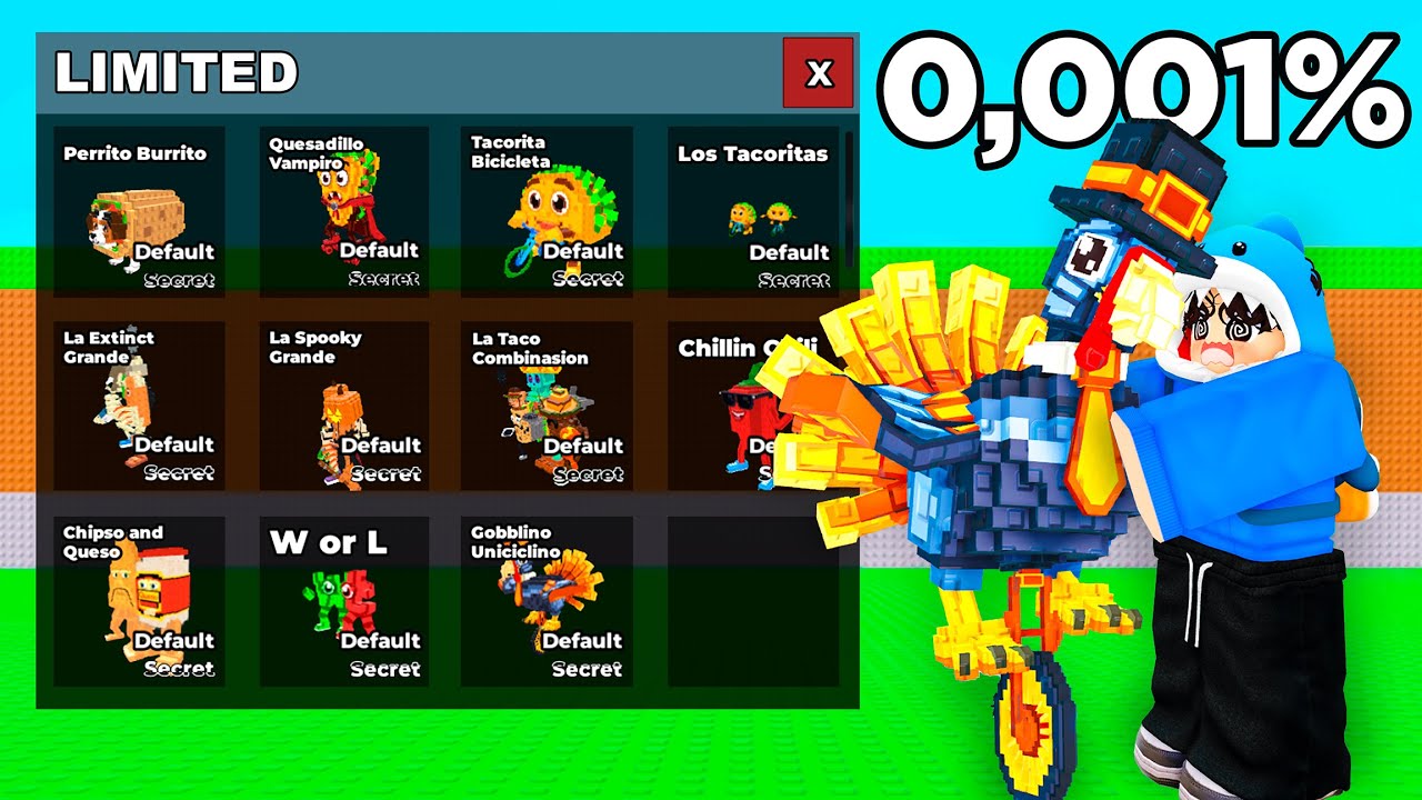 Fiz TODOS os Brainrots LIMITADOS EXCLUSIVOS no Roube um Brainrot!