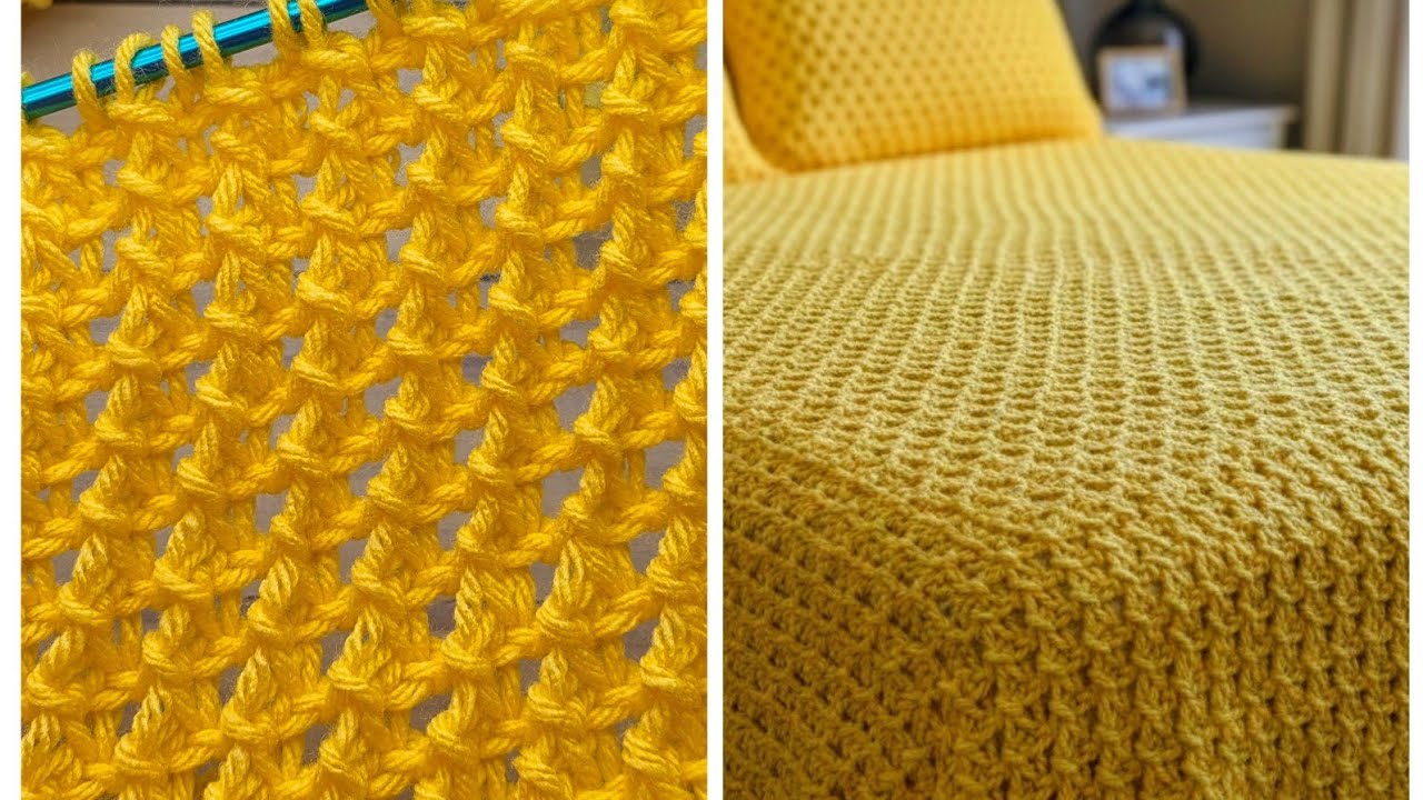 Master This Unique Technique Tunisian Stitch in Minutes⚡️