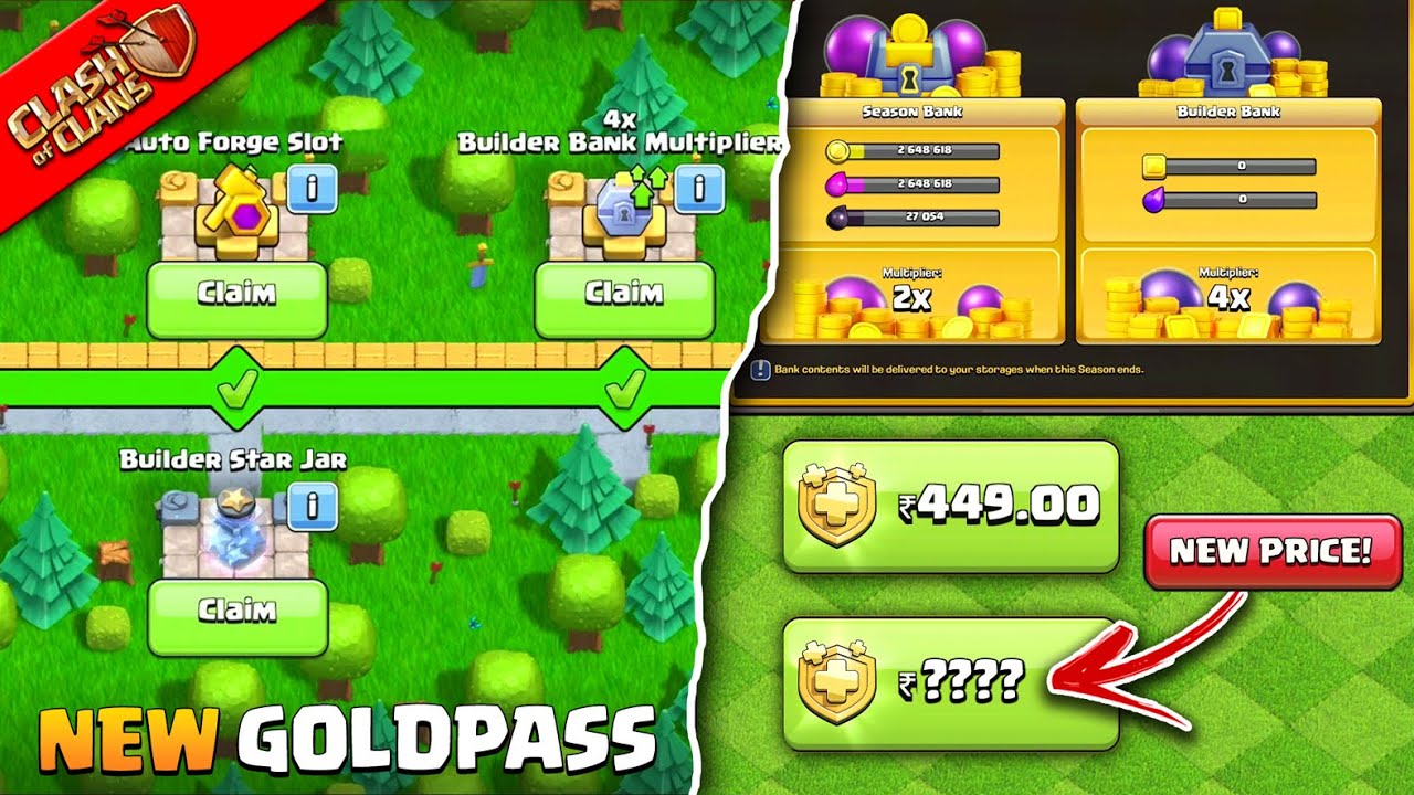 New Update - Gold Pass PRICE Increase, More Rewards, Auto Forge in Clash of Clans - Coc