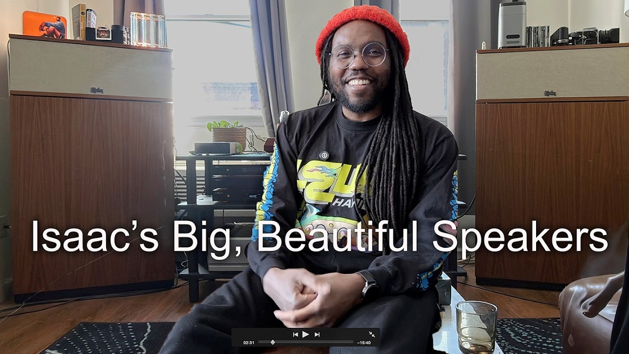 Isaac upgraded from KLIPSCH Cornwall to KLIPSCHORN speakers