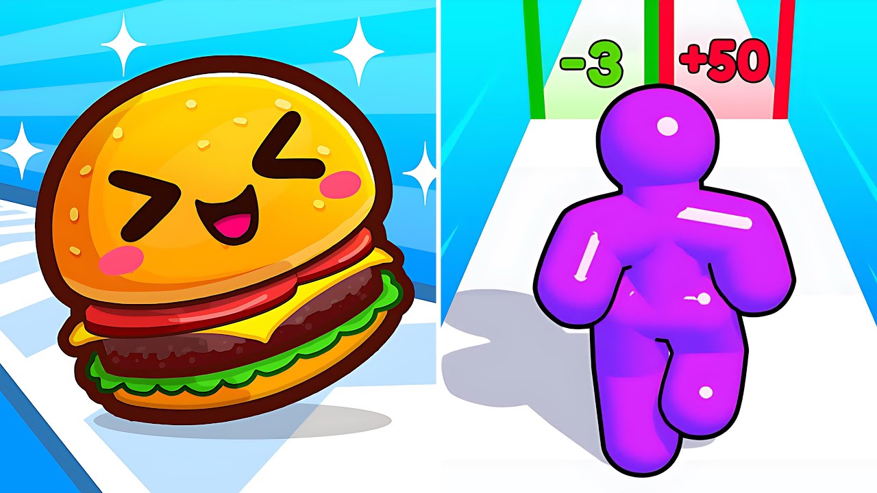 Food Run🆚Tall Man Run🔥Walkthrough Android IOS 9999999 Gameplay JT11