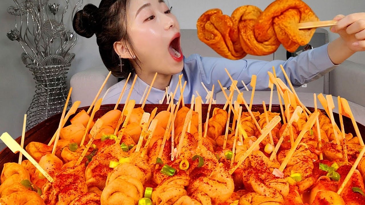 ASMR 학창시절땐 매운어묵🍢을 좋아했죠... 리얼먹방 :) Spicy fish cake, Blueberry smoothie MUKBANG