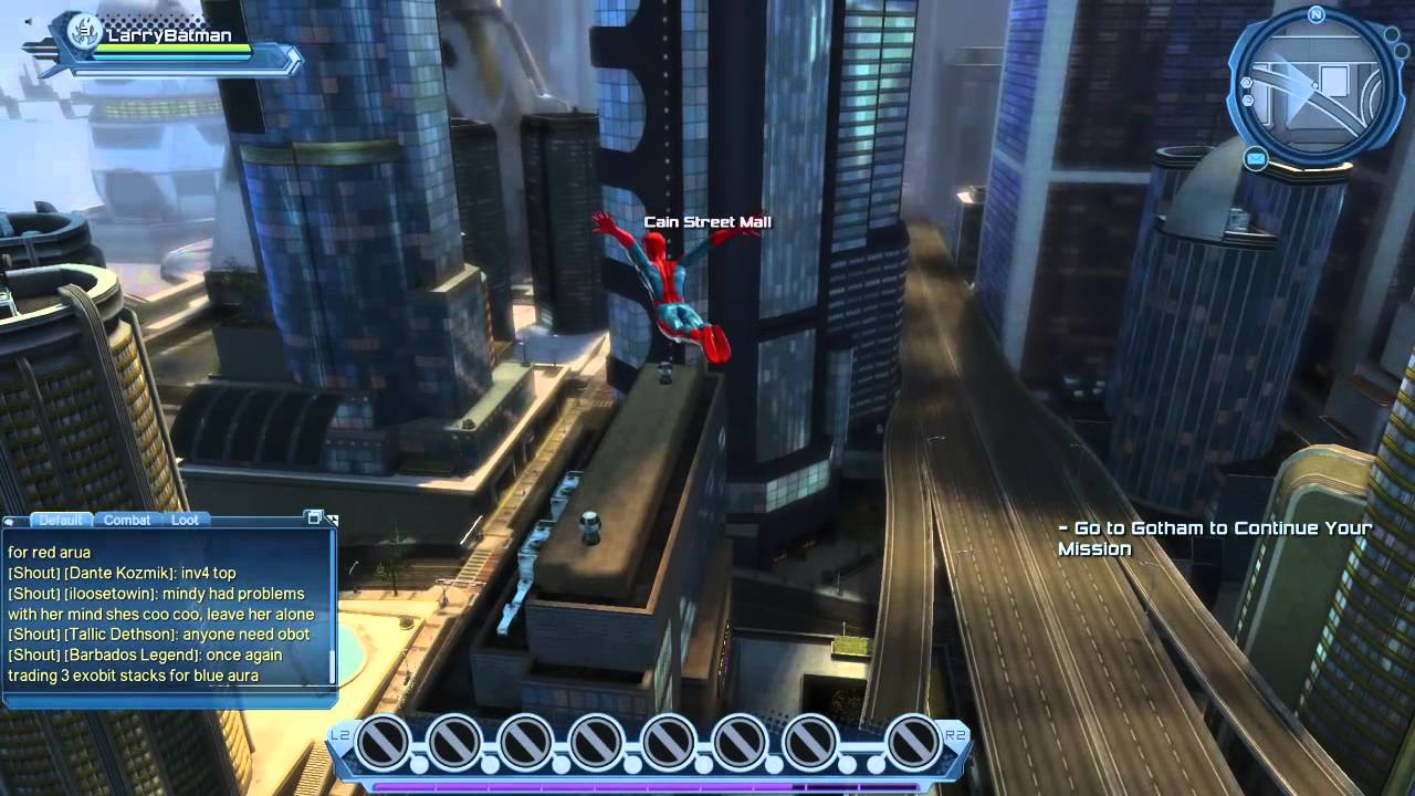 DCUO Spiderman Free Roam!