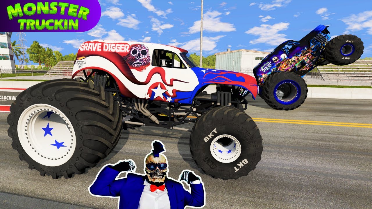 Monster Jam INSANE Racing and Crashes #17 | BeamNG Drive