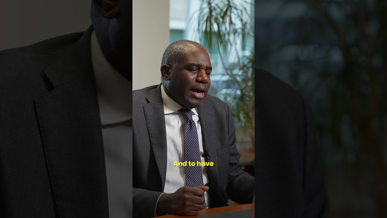 Deputy Prime Minister, David Lammy reacts