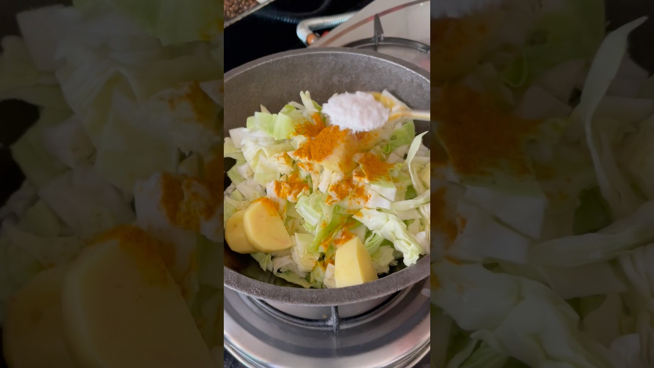 को कोसलाई मनपर्छ 😋 Cabbage curry #shorts