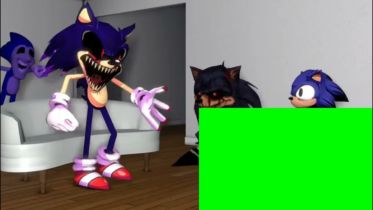 SONIC.EXE Raging In A Game (Green Screen)