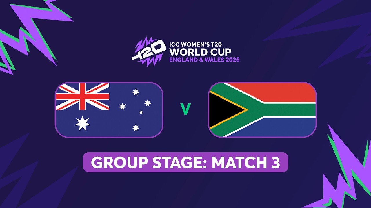 ICC Women's T20 World Cup 2026: South Africa vs Australia(English) #t20worldcup