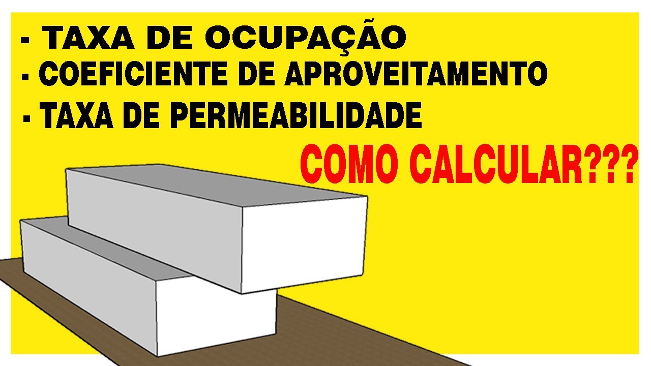 COMO CALCULAR A TAXA DE OCUPAÇÃO, COEFICIENTE DE APROVEITAMENTO E TAXA DE PERMEABILIDADE???