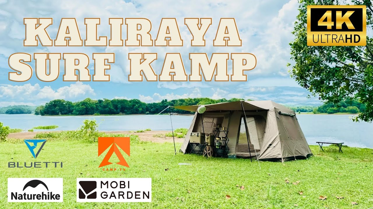 Kaliraya Surf Kamp | Naturehike Village 13 Setup | CAMPING by the LAKE | Bluetti PV120s | 4K