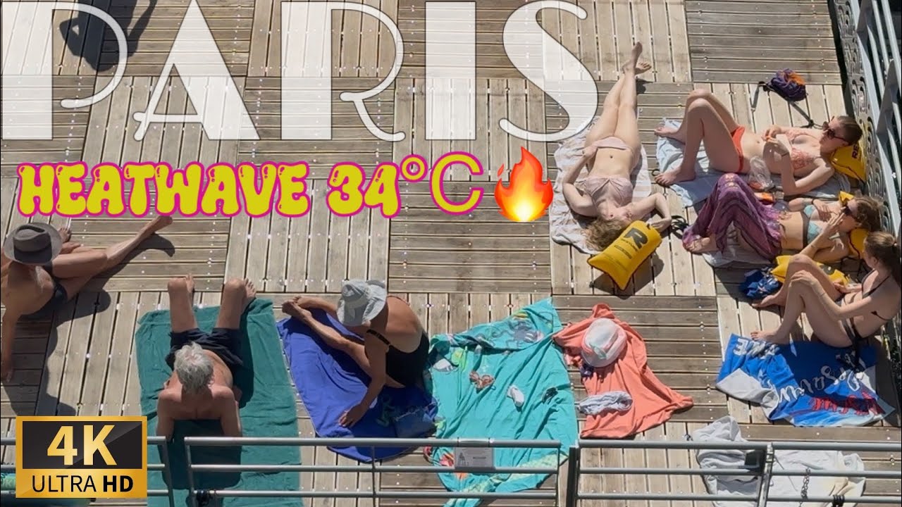 🇫🇷Paris 4K 120FPS Walking Tour] 🔥Hot 34℃🔥 Summer Walk in Paris(Ghost Town Paris) 11/July/2026
