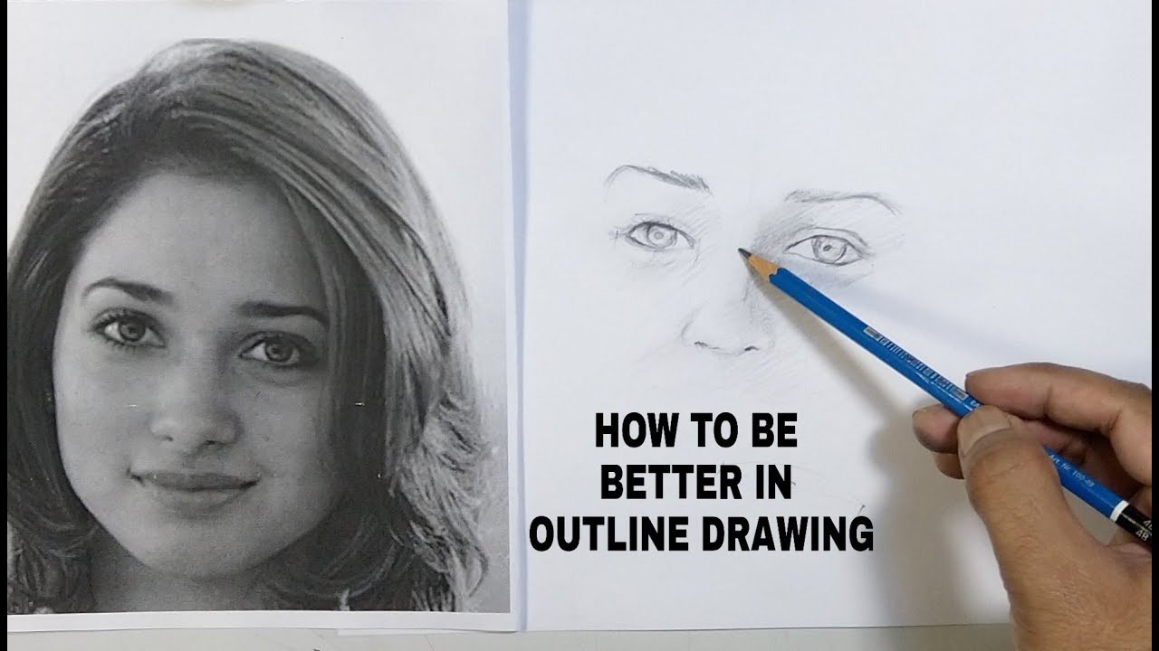 Practice for outline drawing- homework for beginners