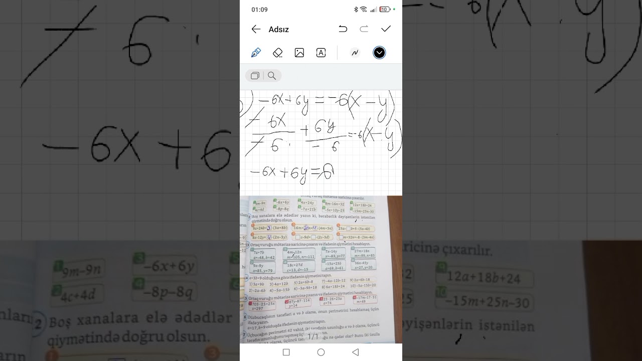 6 cı sinif Riyaziyyat Namazov Qiymətləndirmə tapşırığı #maths #mathsteacher #mathematics #education