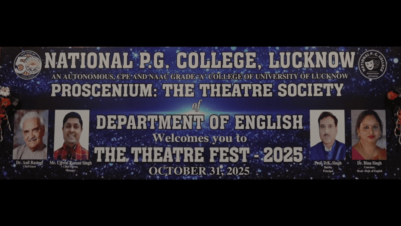 Theatre Fest   2025 National P  G  College, Lucknow