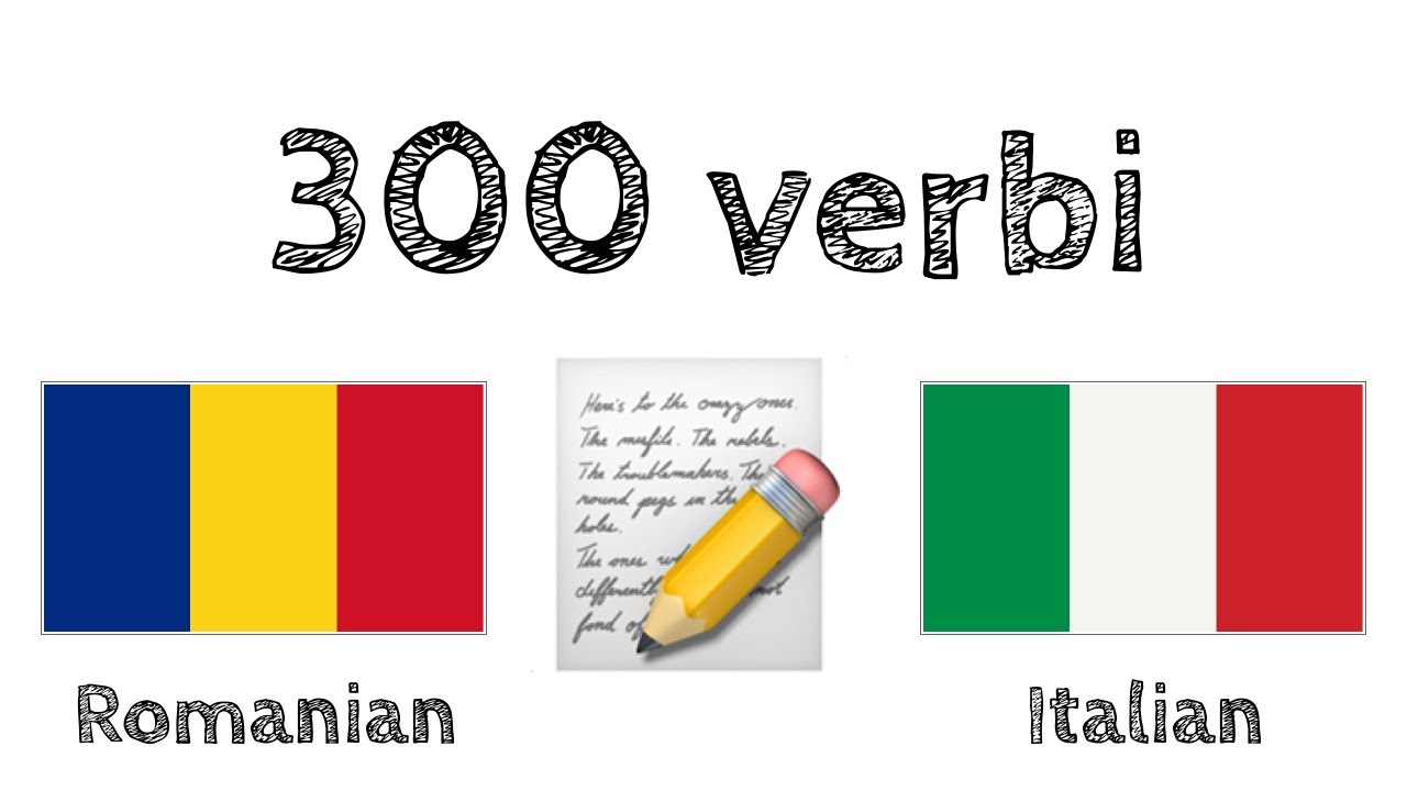 300 verbi + Lettura e ascolto: - Rumeno + Italiano - (Madrelingua)