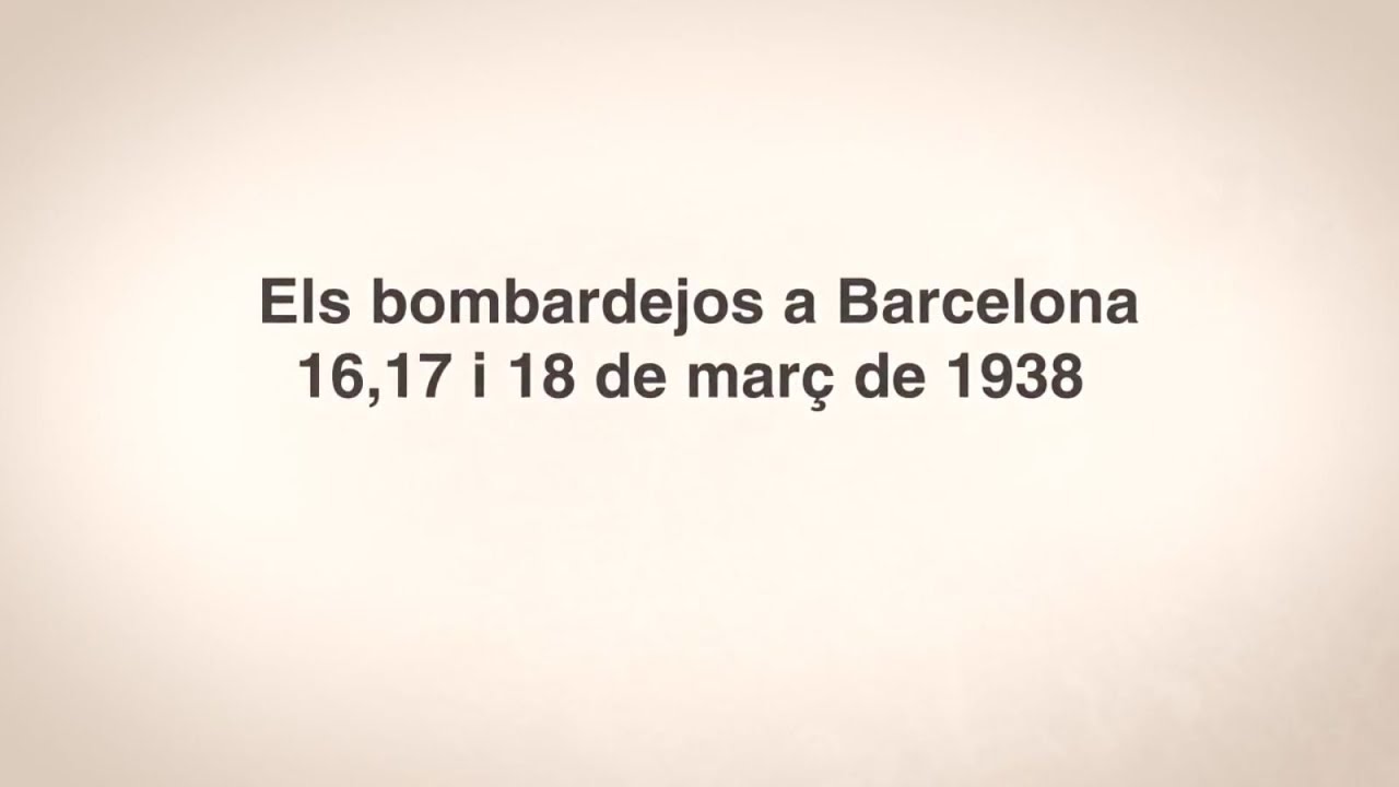 Els bombardejos a Barcelona. 16, 17 i 18 de març de 1938