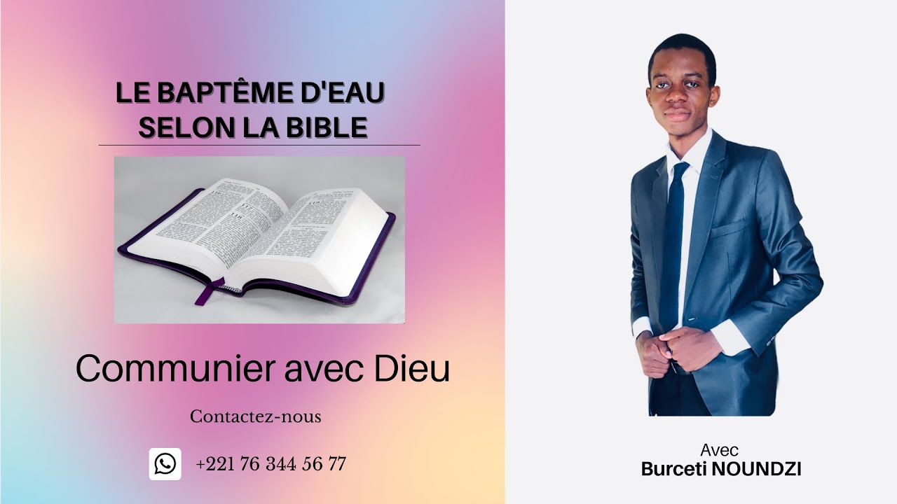 LE BAPTEME D'EAU SELON LA BIBLE