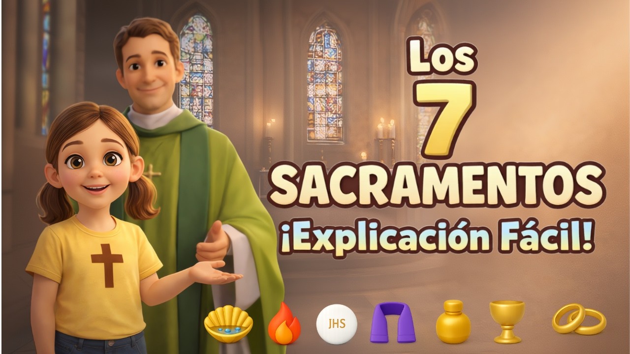 ¡Los 7 SACRAMENTOS explicados FÁCIL! 🔥| Catequistas y familias | Catecismo explicado