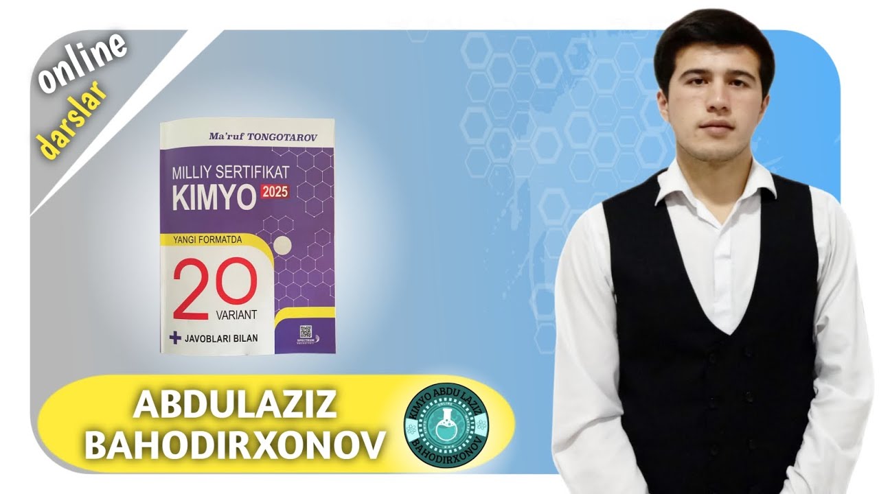 Milliy sertifikat Maʼruf Tongotarov 1-variant yechimlari Fargʻona Platon oʻquv markazi 
