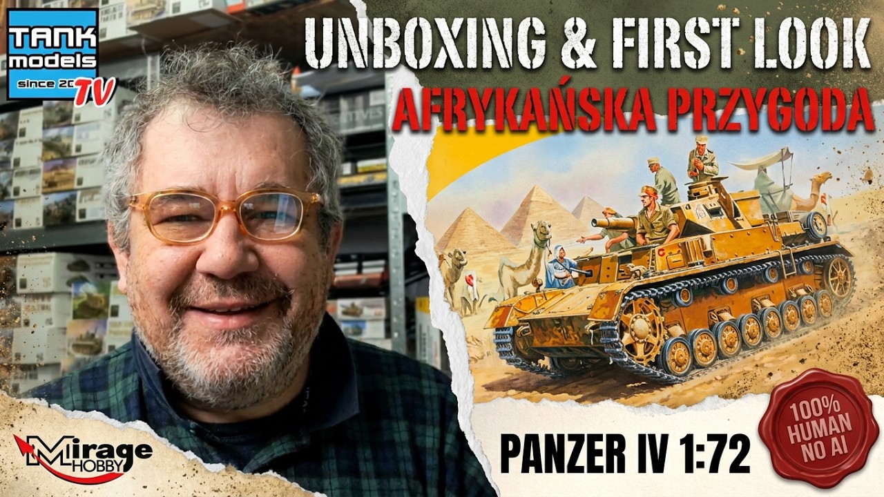 🇩🇪 AFRYKAŃSKA PRZYGODA PANZER IV AUSF. D DAK 🇩🇪 - Unboxing 493 (🇵🇱🇬🇧) - MIRAGE HOBBY 728005