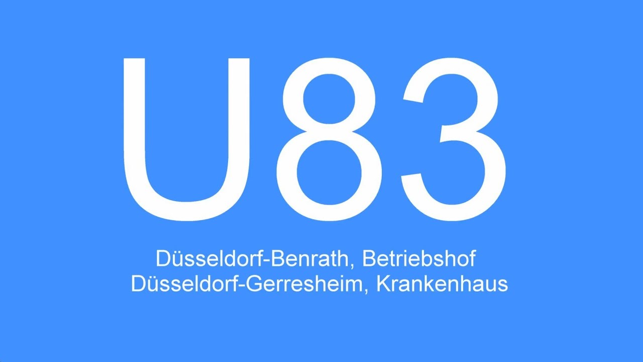 [Видео] Трамвайная линия U83 | Дюссельдорф-Бенрат, депо - Дюссельдорф-Герресхайм, больница | 2021