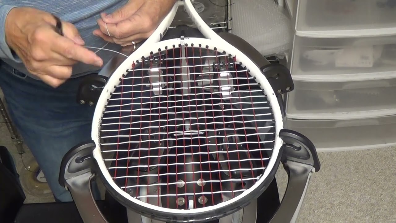 How I tie off tennis strings